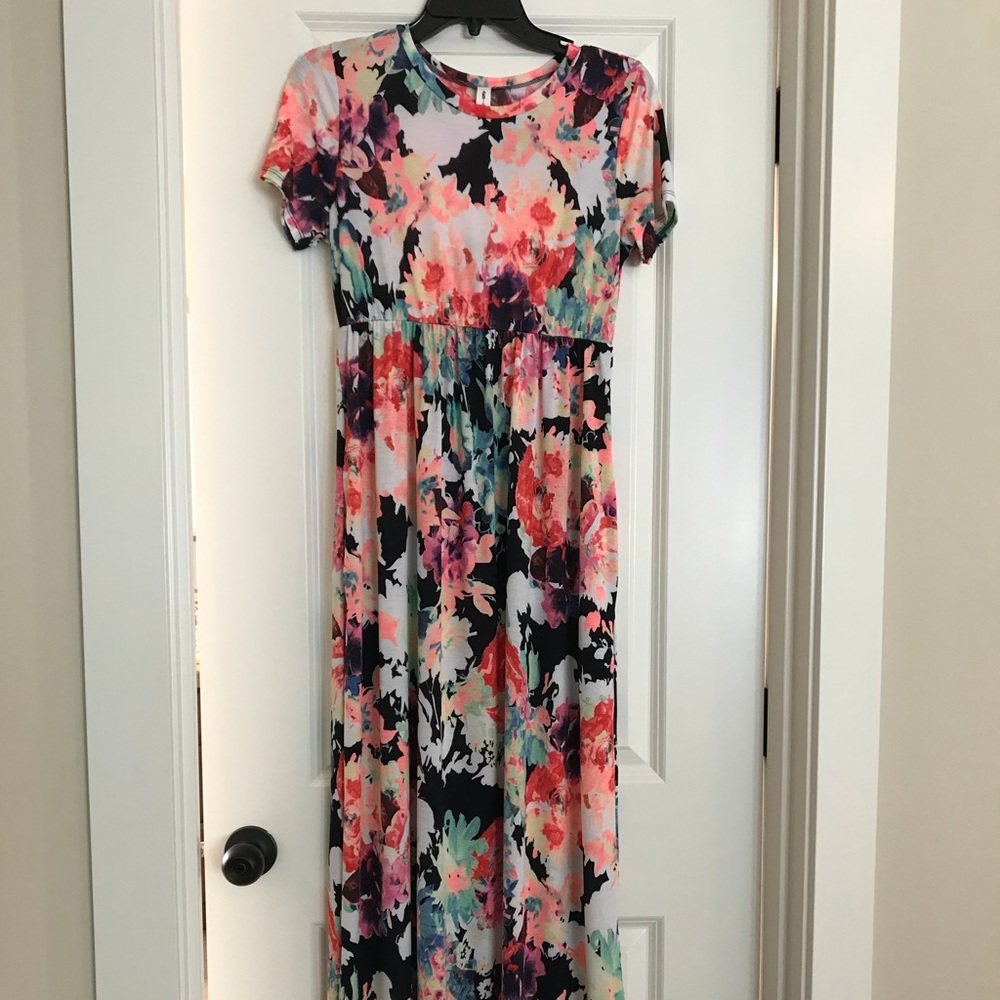Floral maxi dress.